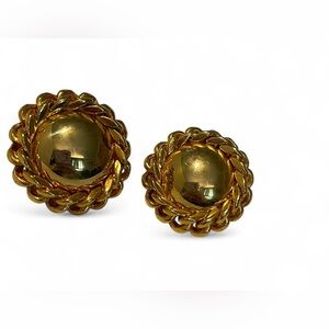 Vintage Chunky Gold Tone Earrings
